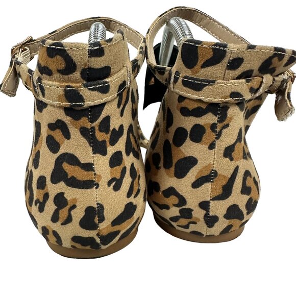 Dream Pairs Womens Leopard Print Ankle Strap Pointed Flats Size 8 - Picture 2 of 8